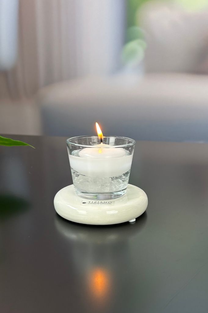 Dekolicht Lumina creme mit Glaskübel Visco