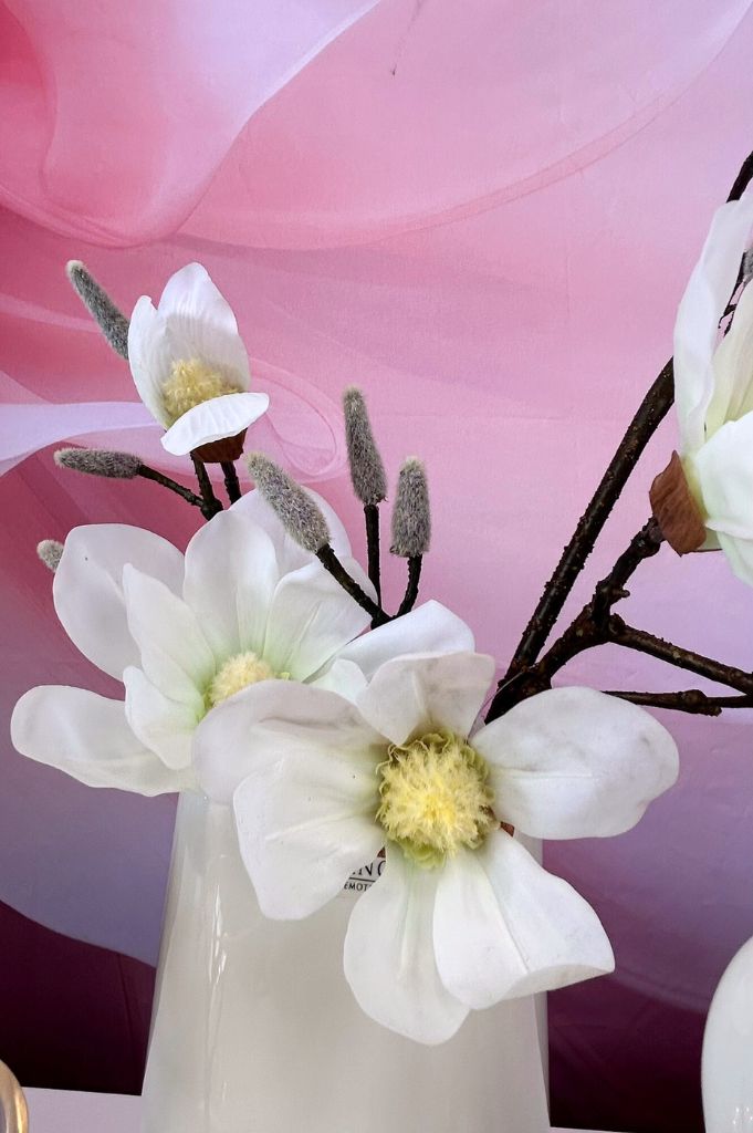 Dekoset M Windlicht Laterna und Vase Brezone mit Magnolie