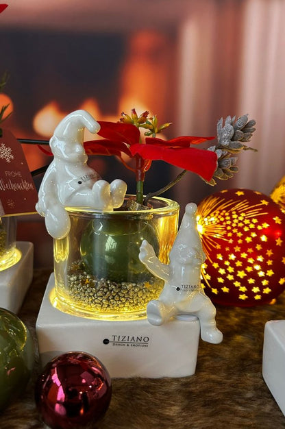 Dekoset Windlicht Mantova LED mit Weihnachtsmann Linus