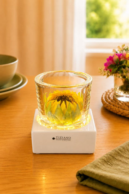 Dekoset Tischlicht Mantova LED+Sonnenblume