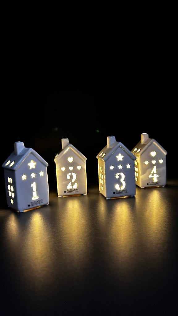 Adventsset 4er Haus Marana LED im Geschenkkarton