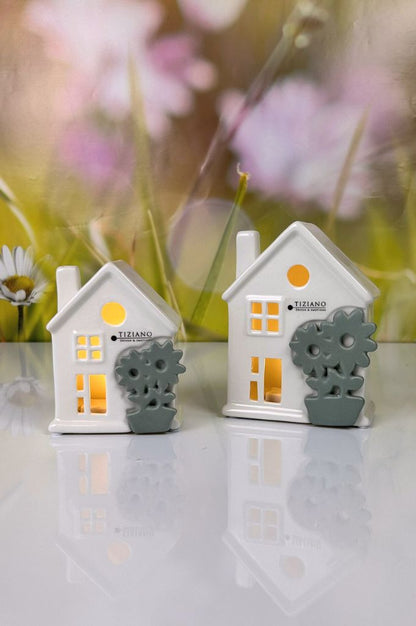 Haus Marcelli LED mit Blume 2-farbig