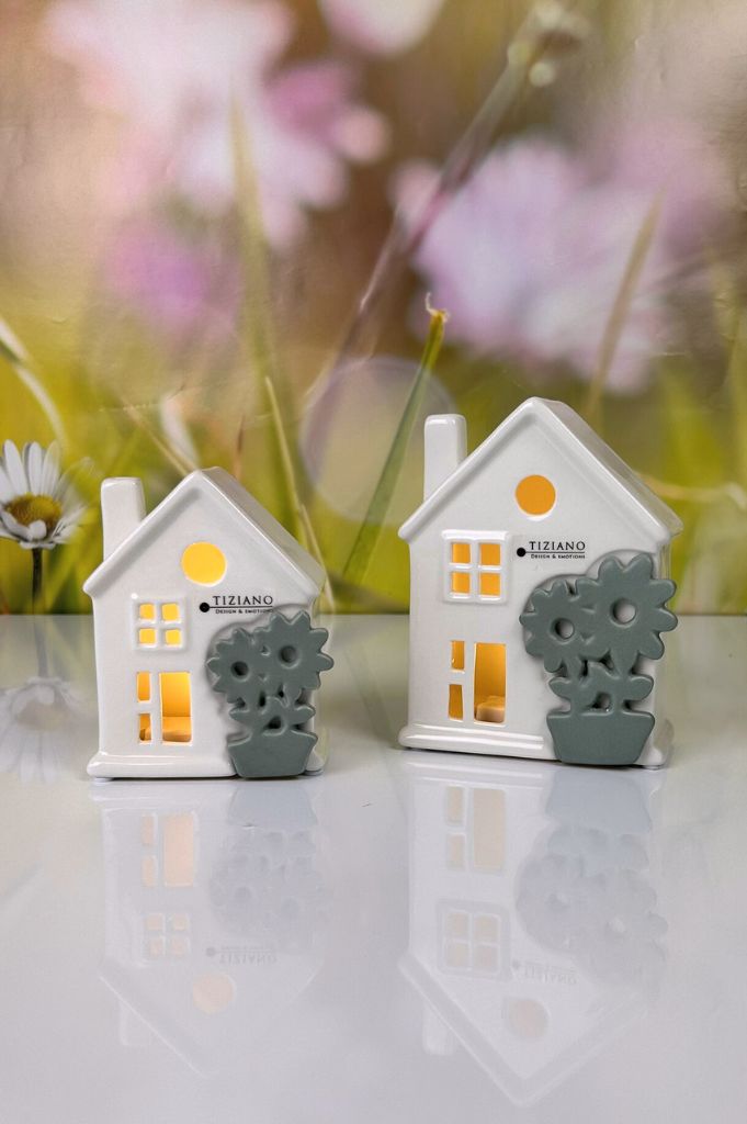 Haus Marcelli LED mit Blume 2-farbig