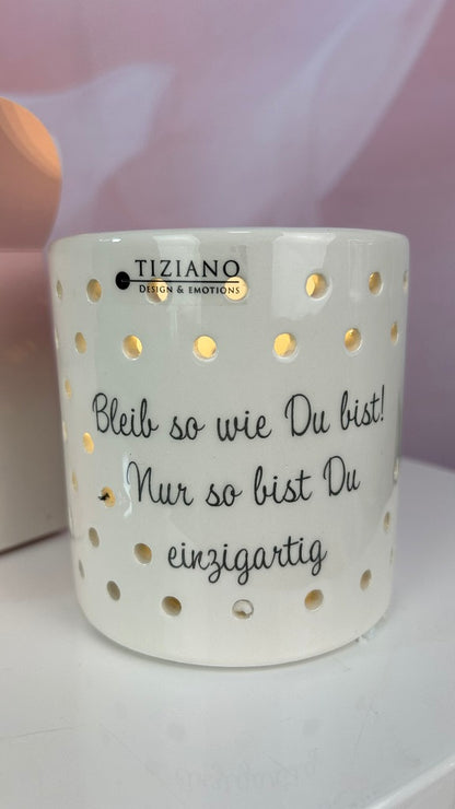 Würfelbox Amore mit Tischlicht Mazzano