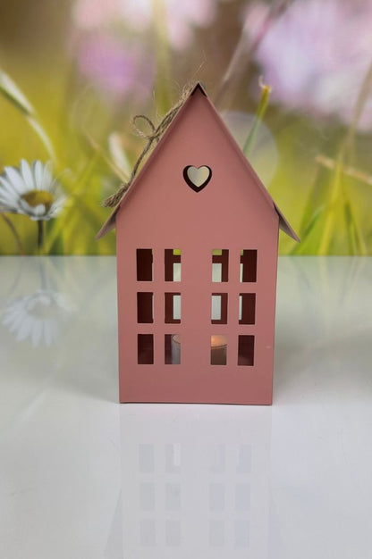 Windlicht Haus farb. sort