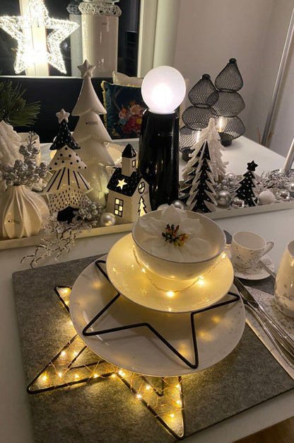 Hänger "Stern" Metall schwarz