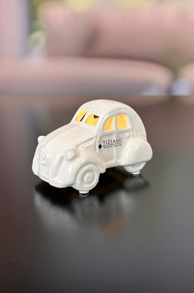 Set Auto Ente Milo+Wohnwagen Casina creme-weiß