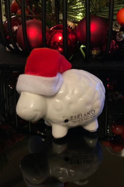 Dekoset Schaf Molly mit Nikolausmütze