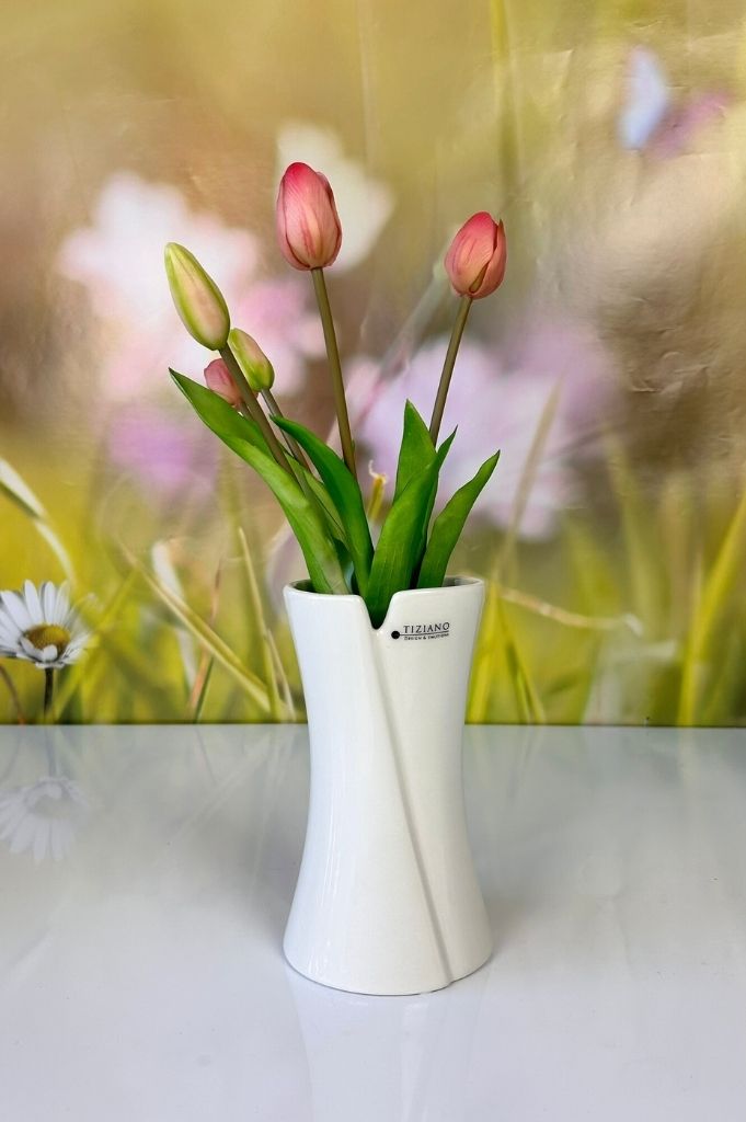 Vase Mondavio creme-weiß