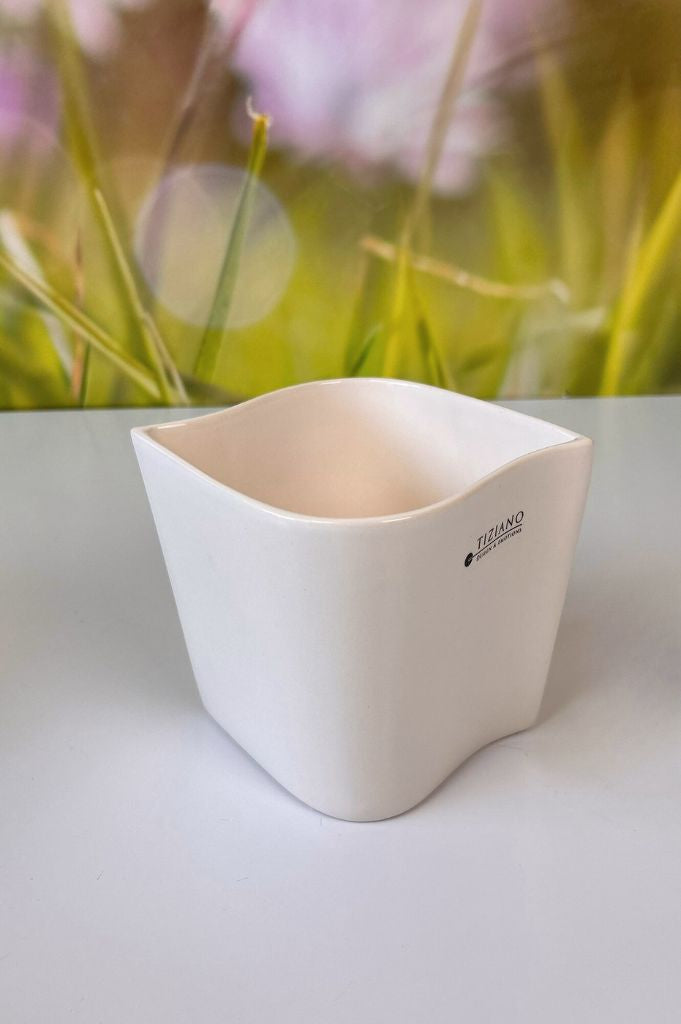 Orchideenkübel Napoli 12,5cm creme-weiß