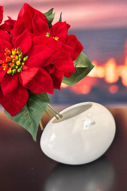 Vase Nettuno hoch creme-weiß