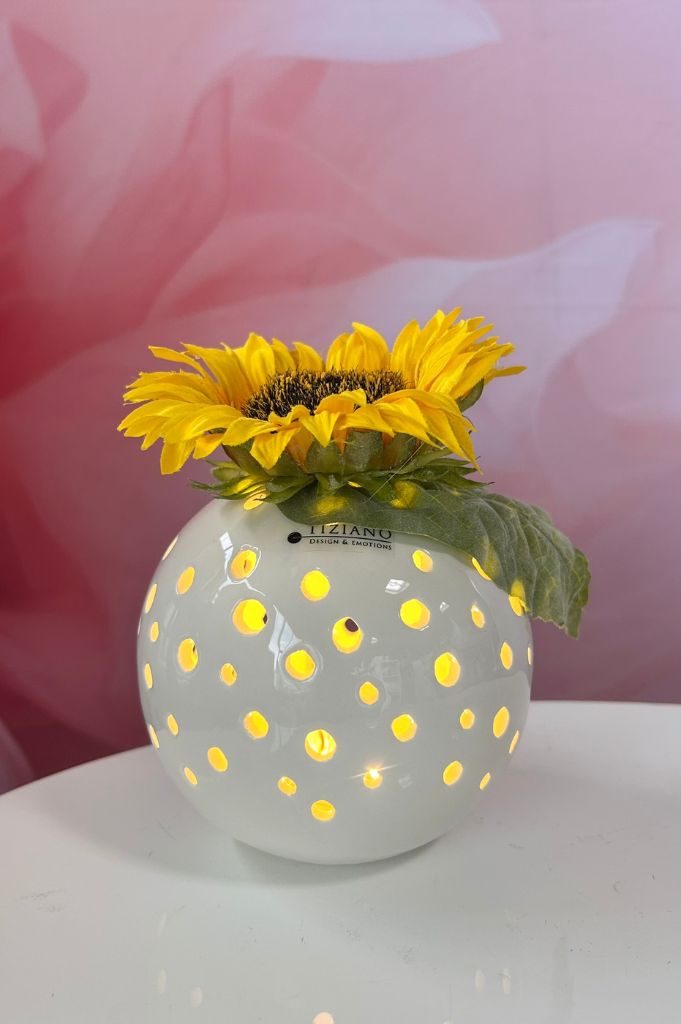 Dekoset Lichtkugel Padova LED mit Sonnenblume