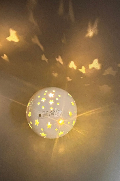 Lichtkugel Padova LED m. Stern creme-weiß