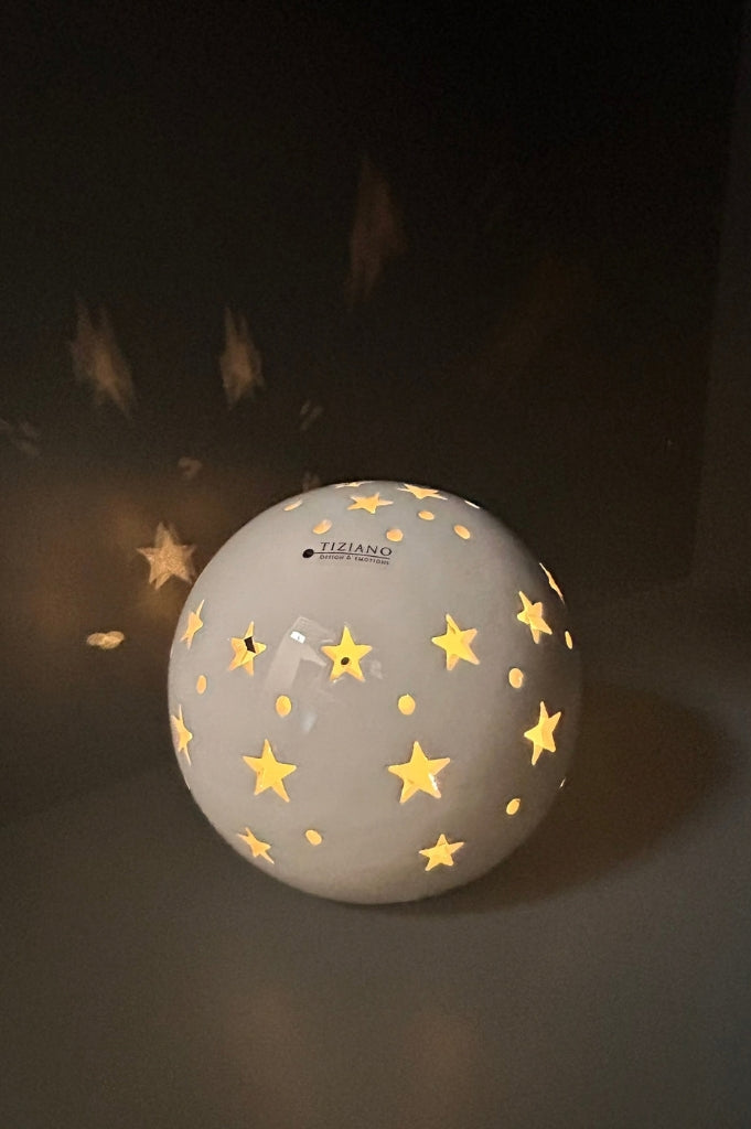 Lichtkugel Padova LED m. Stern creme-weiß