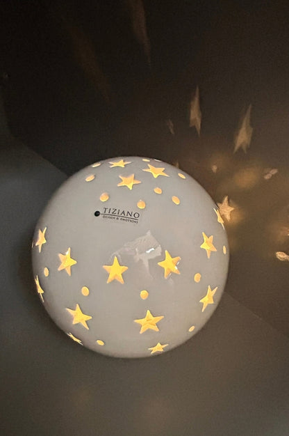 Lichtkugel Padova LED m. Stern creme-weiß