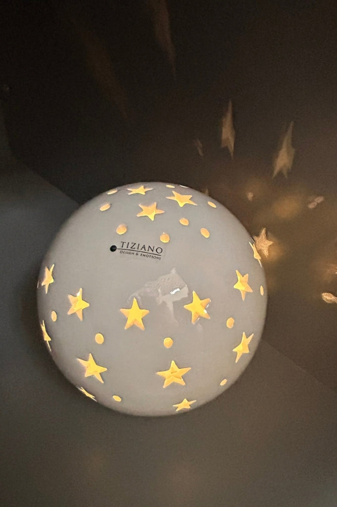 Lichtkugel Padova LED m. Stern creme-weiß