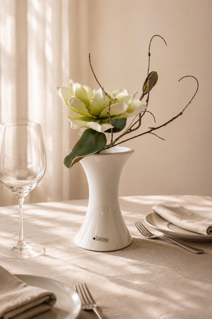 Vase Perdosa creme-weiß