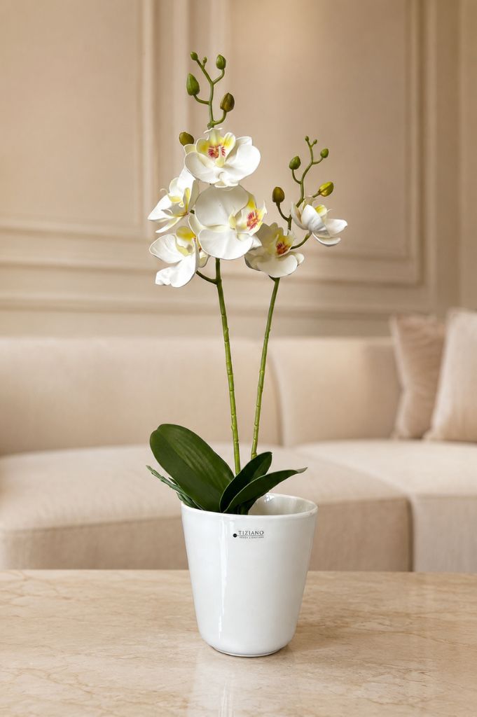 Kübel Piana creme-weiß