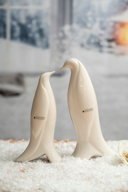 Dekoset Pinguin Paar Tizio+Kugel Splendore LED+Vase Alba M