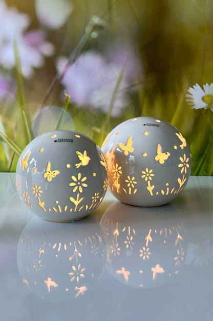 Vorverkauf: 5er Set Deko Lichtkugel Polline LED 8-18cm