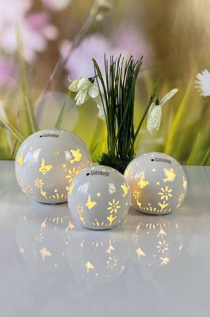 Vorverkauf: 3er Set Deko Lichtkugel Polline 8-12cm LED