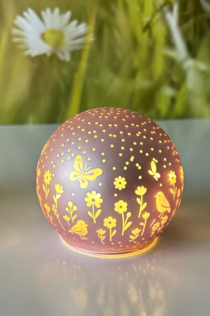 2er Set Lichtkugel Polline LED grün+rosa