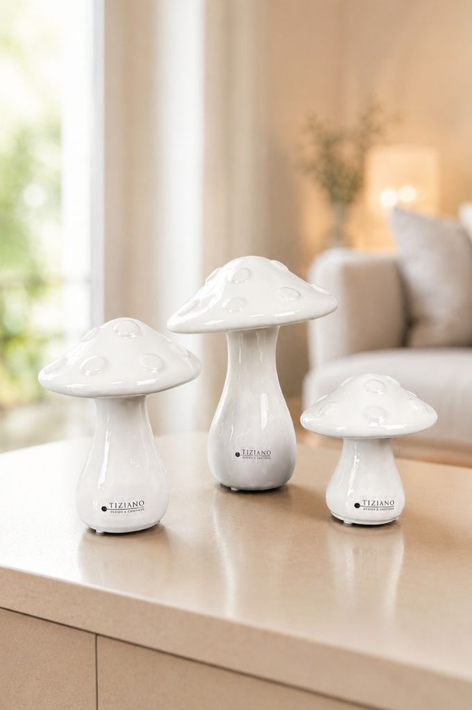 Deko Pilz Ponti creme-weiß