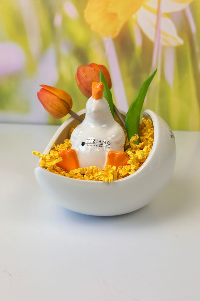 Dekoset Schale Porto mit Hühnern