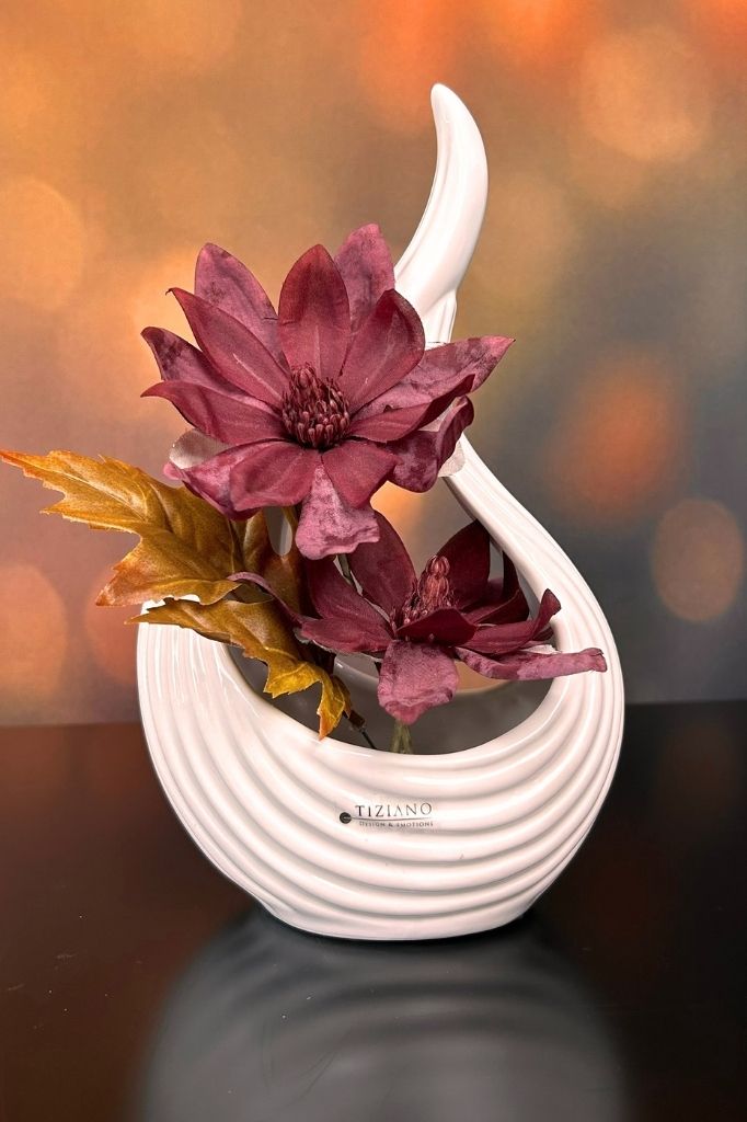 Pflanzgefäß Prisma creme-weiß