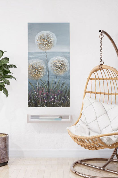 Deko Wandbild Pusteblumen 30x60cm in 2 Versionen