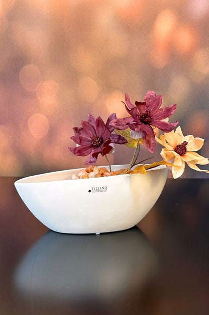 Schale Riva schräg creme-weiß