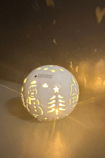 Deko Lichtkugel Rivello LED Schneelandschaft