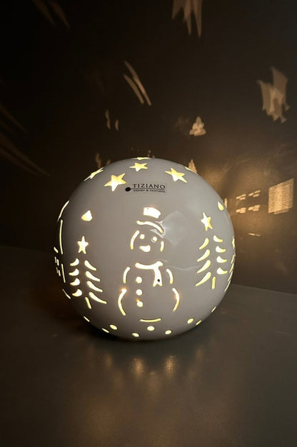 Deko Lichtkugel Rivello LED Schneelandschaft