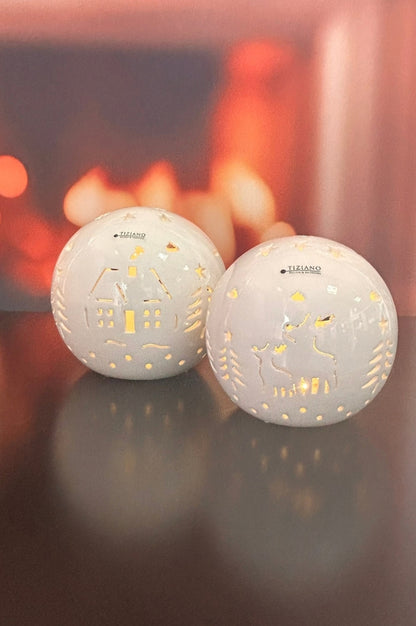 2er Set Lichtkugel Rivello 15+18