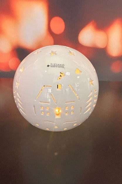 Deko Lichtkugel Rivello LED Landschaft creme-weiß