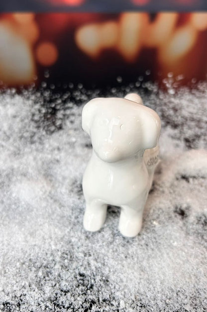 D13 Deko Hunde Bono creme-weiß