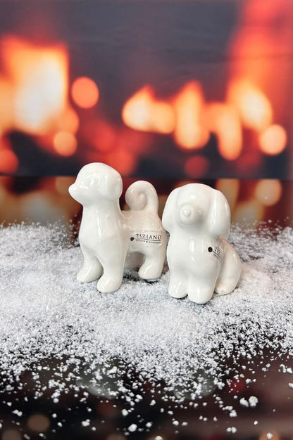 D13 Deko Hunde Bono creme-weiß