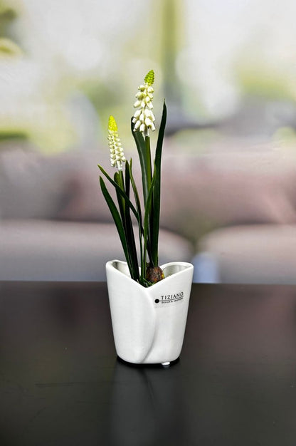 Minikübel Romina 7cm creme-weiß