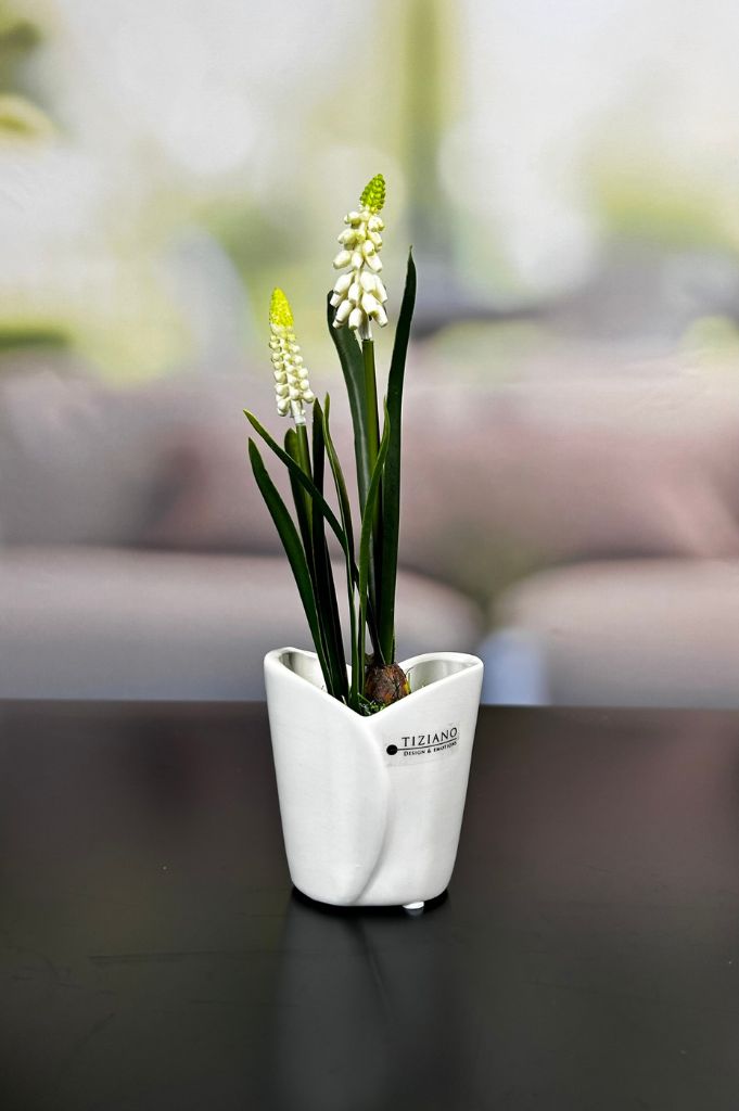 Minikübel Romina 7cm creme-weiß