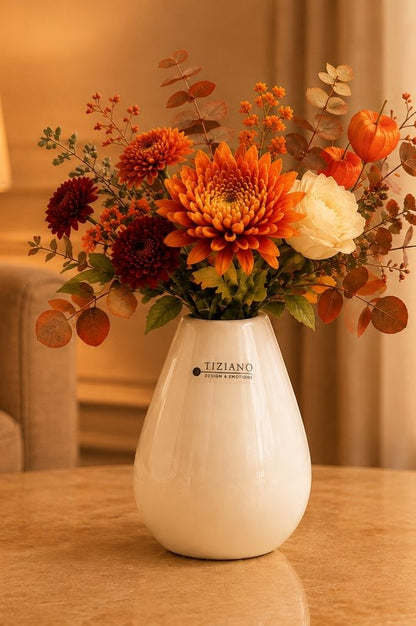 Vase Rosalia 11,5cm creme-weiß