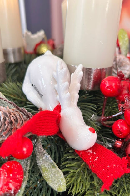 Adventskranz mit Kerze Sotto LED+Rentier Rudolph