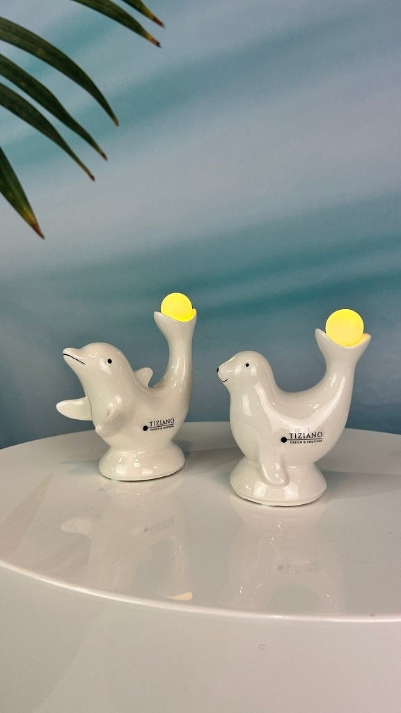 2er Set Delphin Sandy und Robbe Sandra LED