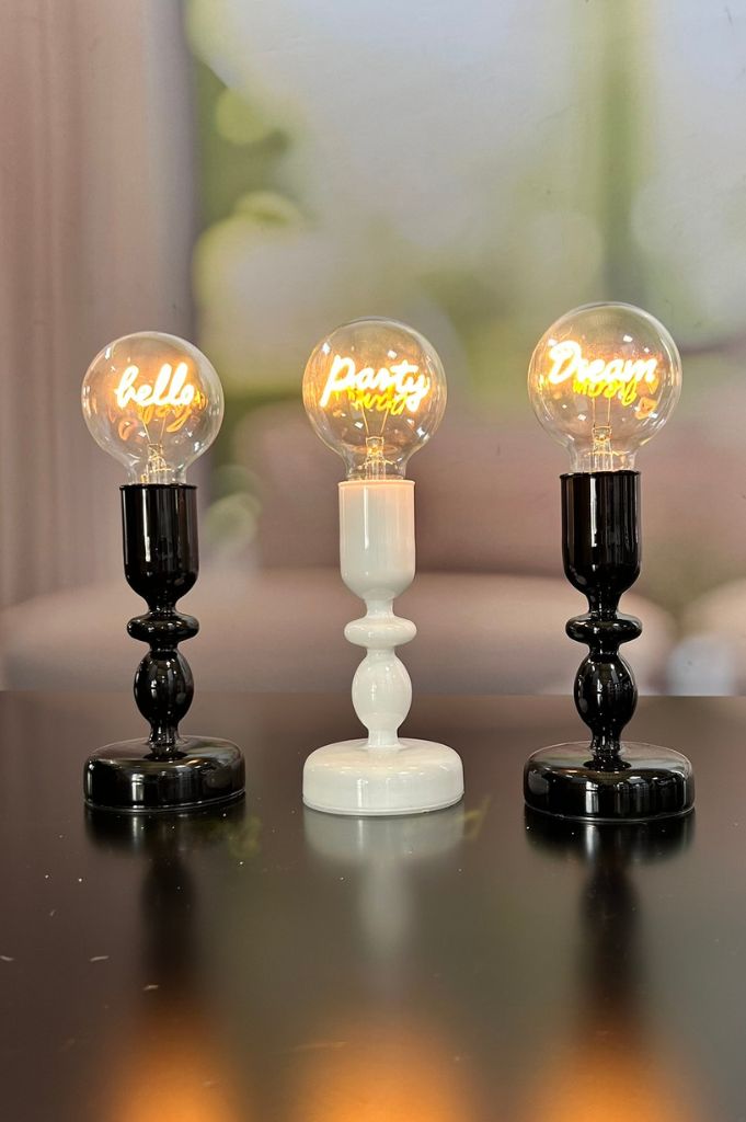 Dekolicht Savazza 27cm Glas schwarz Motiv Party