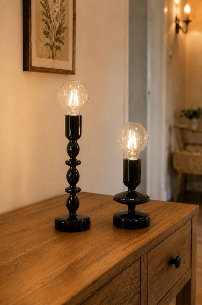 Dekolicht Savazza LED 38cm Glas schwarz