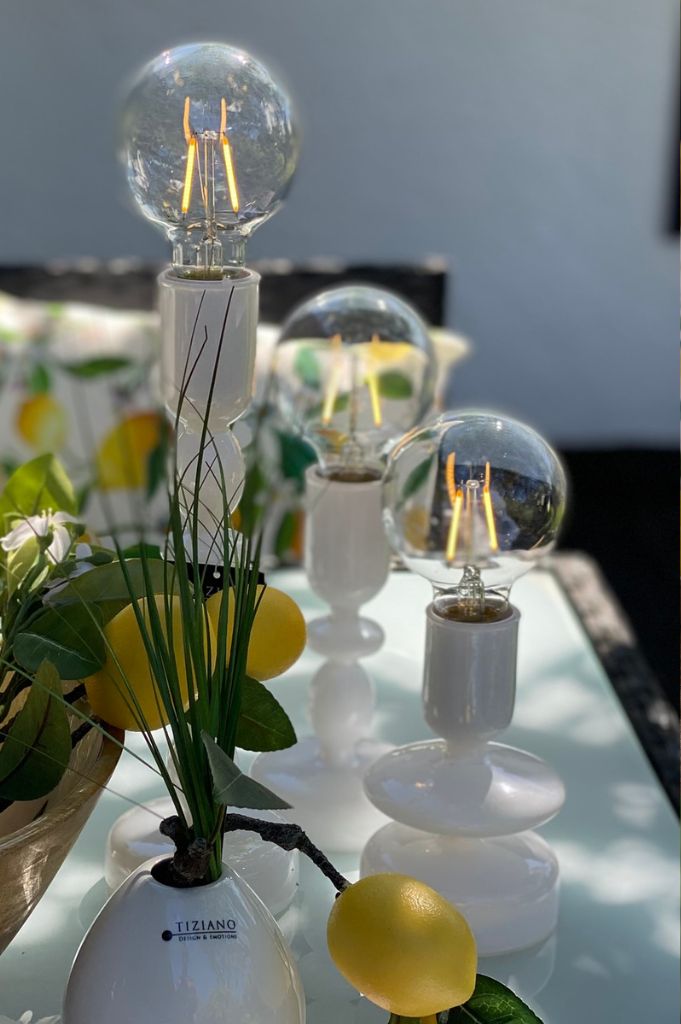 Dekolicht Savazza LED Glas weiß