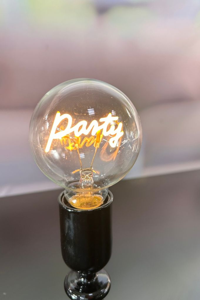 Dekolicht Savazza 27cm Glas schwarz Motiv Party