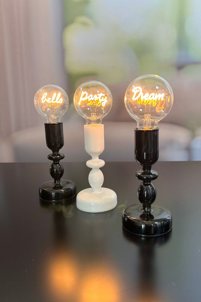 Dekolicht Savazza 27cm Glas schwarz Motiv Party