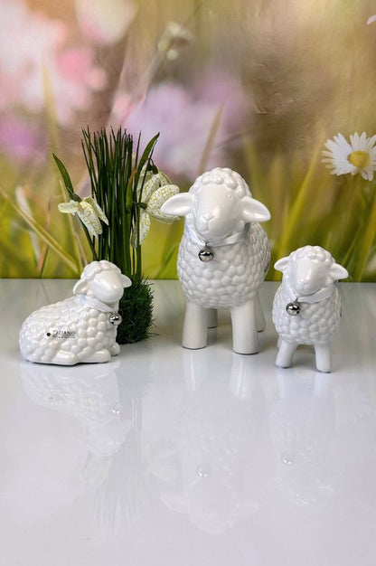 Deko Schaf Lana stehend creme-weiß