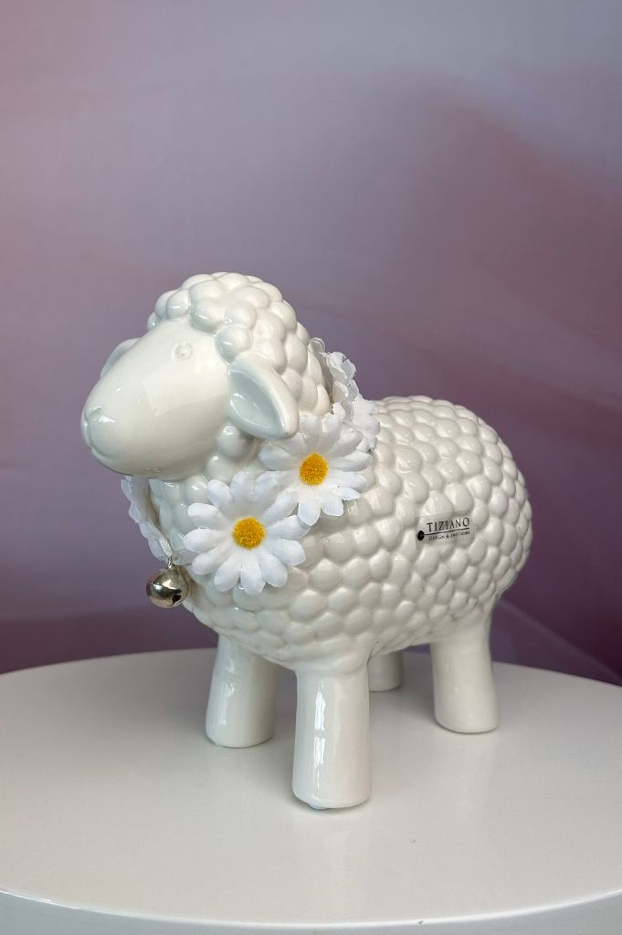 Schaf Lana stehend 21cm dekoriert