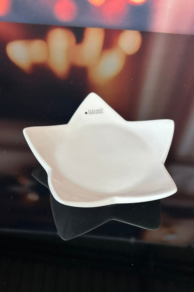 Sternschale Stella flach creme-weiß